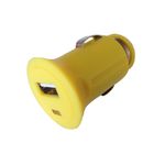 De gele Draagbare Miniusb-Micro USB van Autoladers voor Smartphone