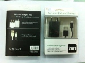 2 in 1 Mobiele Telefoontoebehoren voor iPhone 5 de Reeks van de Reislader