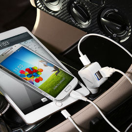 iPhone 6 plus Samsung-de Adapter van de de Autolader van Melkwegs6 S5 S4 USB met haven 4